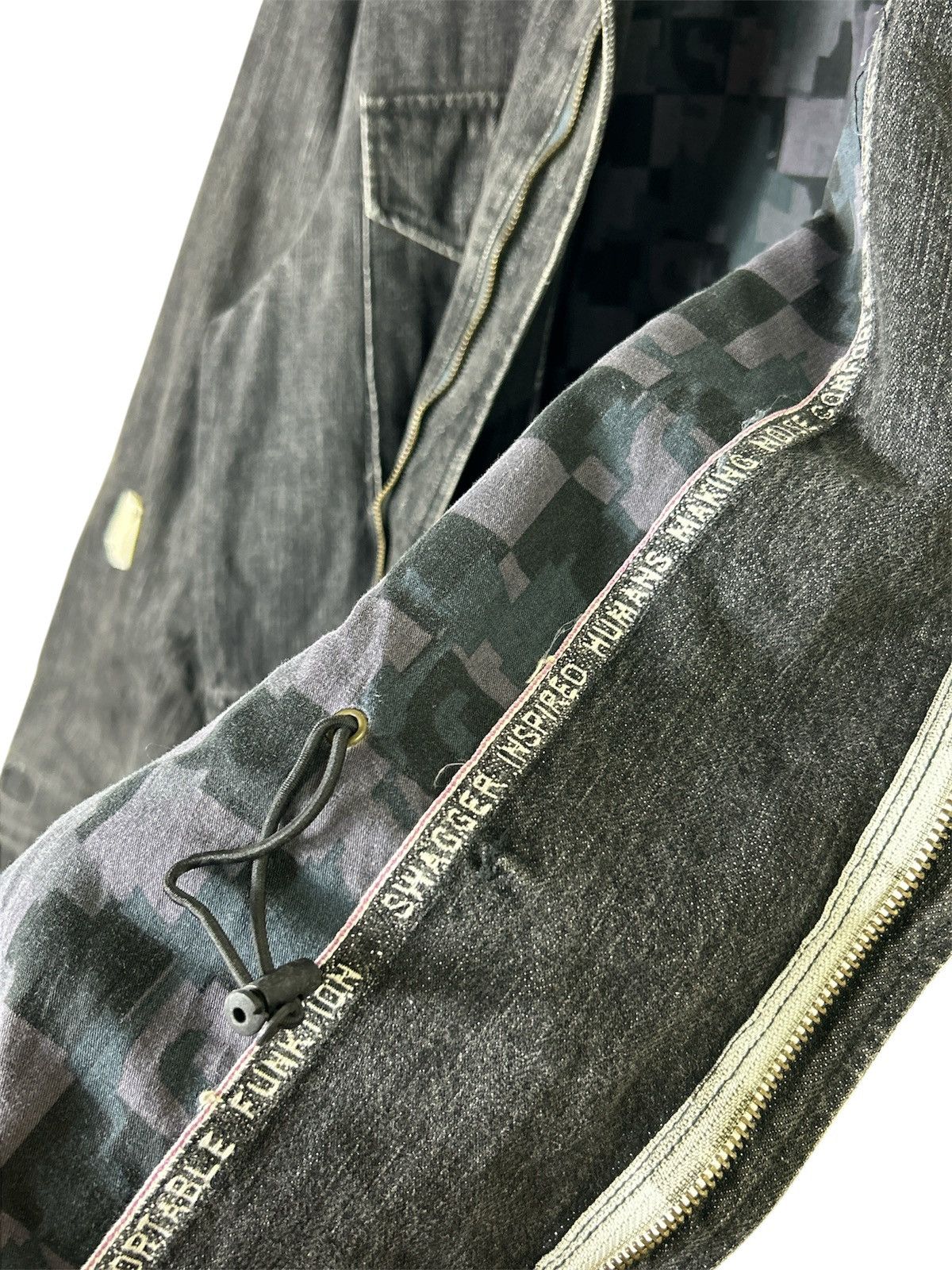Swagger Vntage SWAGGER Denim Jacket Black Washed Japanese Streetwear Size US XL / EU 56 / 4 - 12 Thumbnail