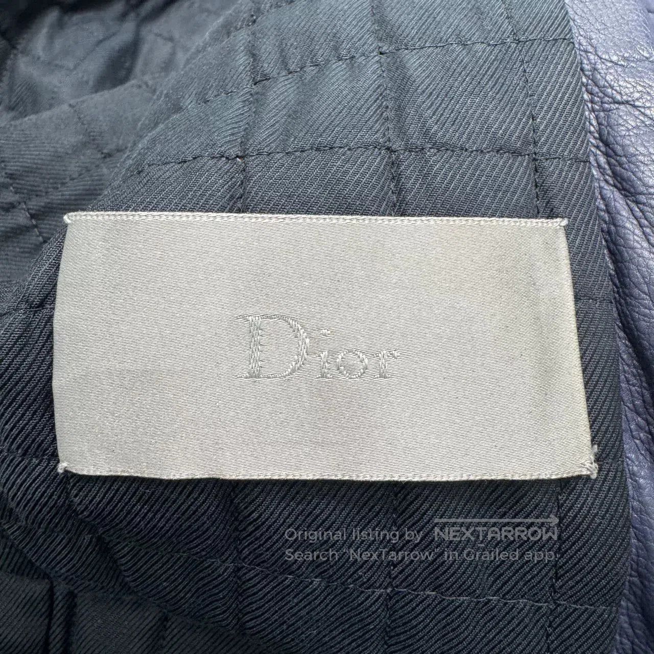 Dior dior navy lambskin leather jacket with fur collar. Size US M / EU 48-50 / 2 - 3 Thumbnail