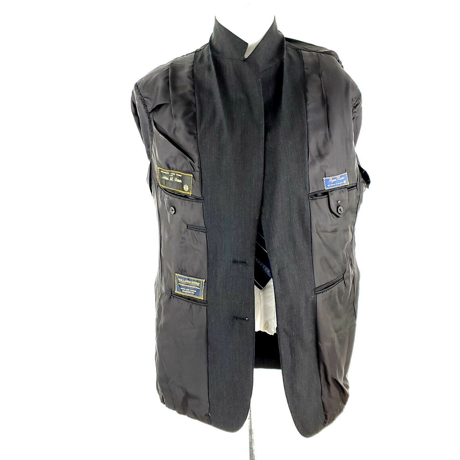 Savile Row Holland & Sherry Savile Row Tom James Wool 2 Button Blazer 4 Size 40R - 10 Thumbnail