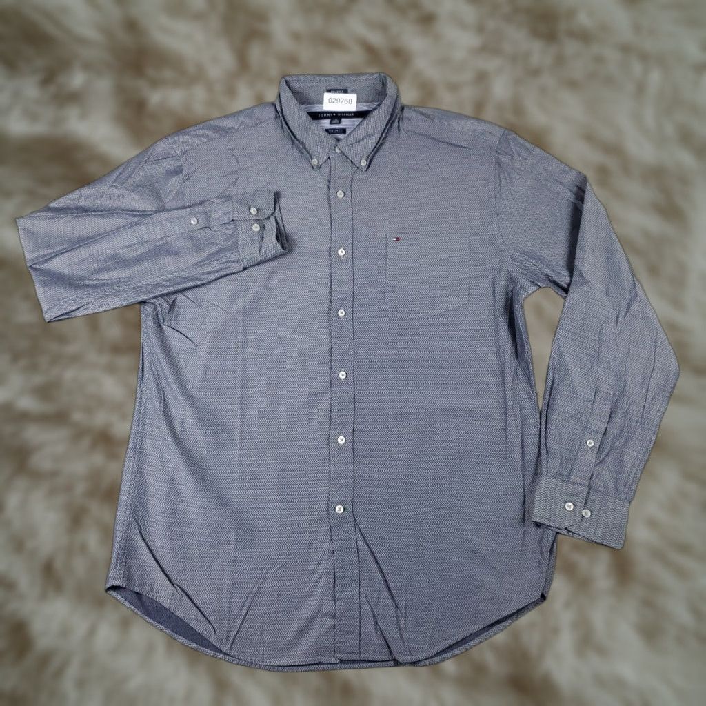Tommy Hilfiger Tommy Hilfiger Shirt Mens XL Blue Button-Up Long Sleeve Casual Button-Down Collared Size US XL / EU 56 / 4 - 1 Thumbnail