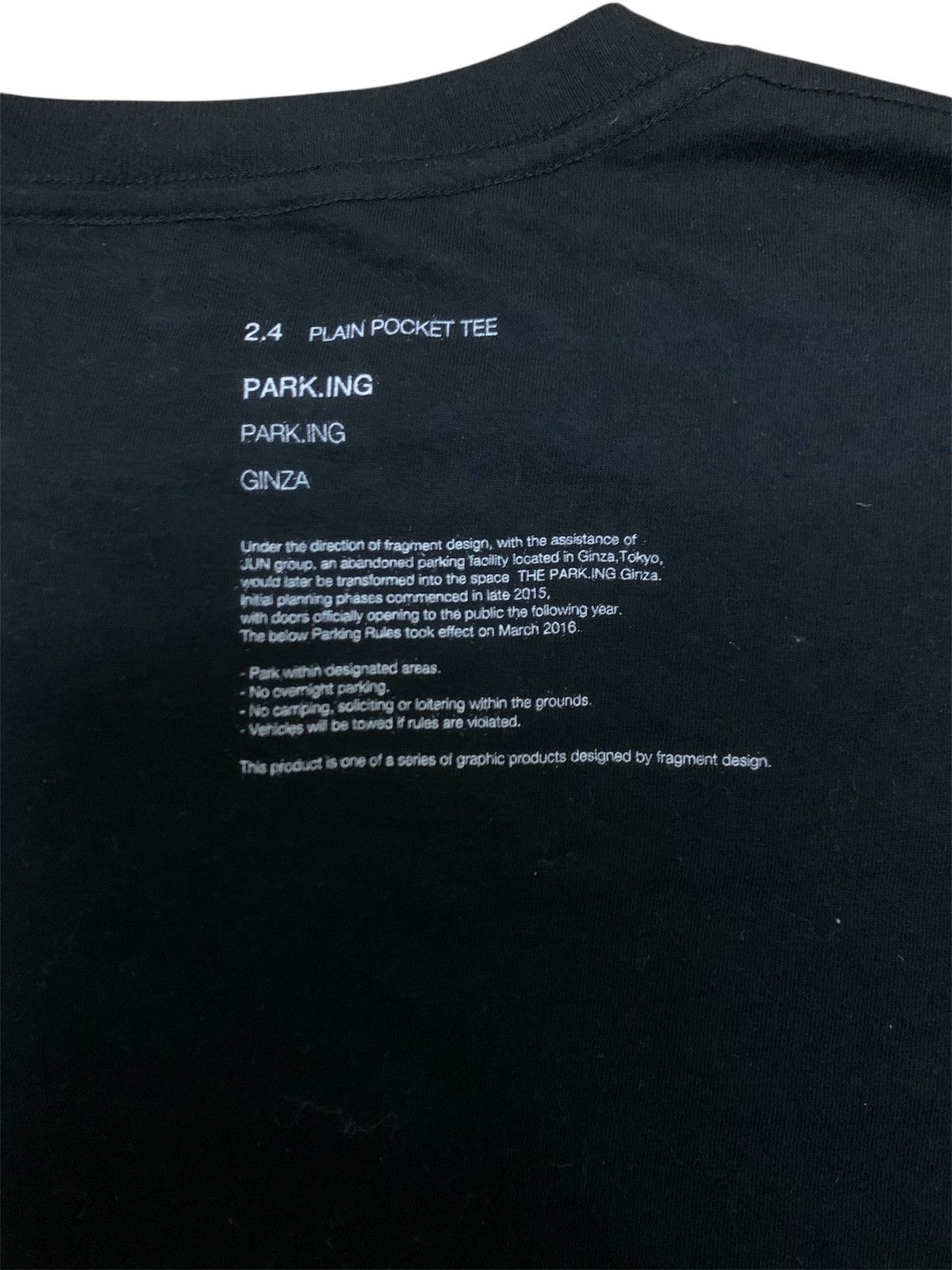 The PARK ING Ginza Fragment Design(The Park.Ing Ginza) plain pocket tee Size US XS / EU 42 / 0 - 2 Thumbnail