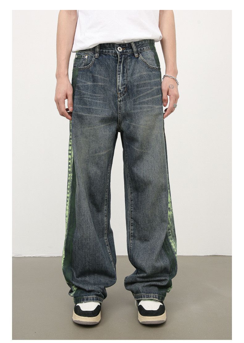 Japanese Brand × Jean Street hip-hop retro loose washed wide-leg jeans Size US 32 / EU 48 - 1 Thumbnail