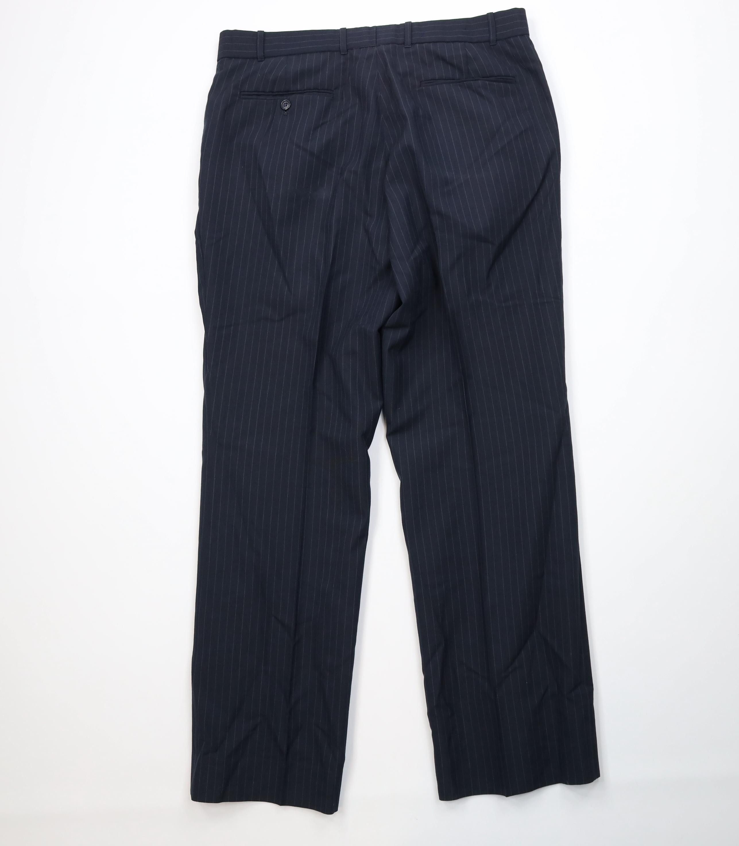 Vintage Vintage 70s Streetwear Knit Pinstriped Wide Leg Chino Pants Size US 36 / EU 52 - 12 Thumbnail