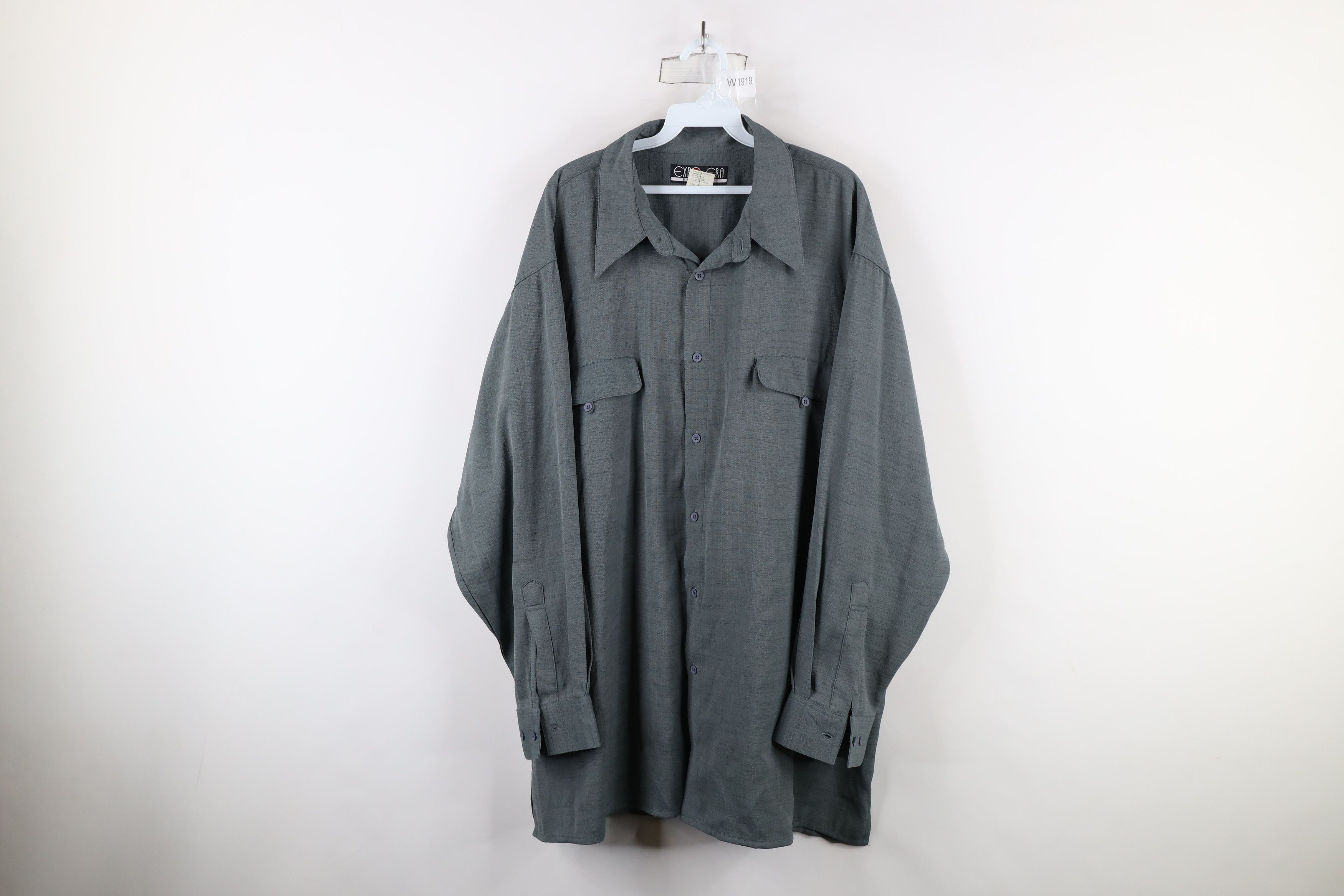 Vintage Vintage 90s Streetwear Double Pocket Collared Button Shirt Size US XXL / EU 58 / 5 - 1 Thumbnail