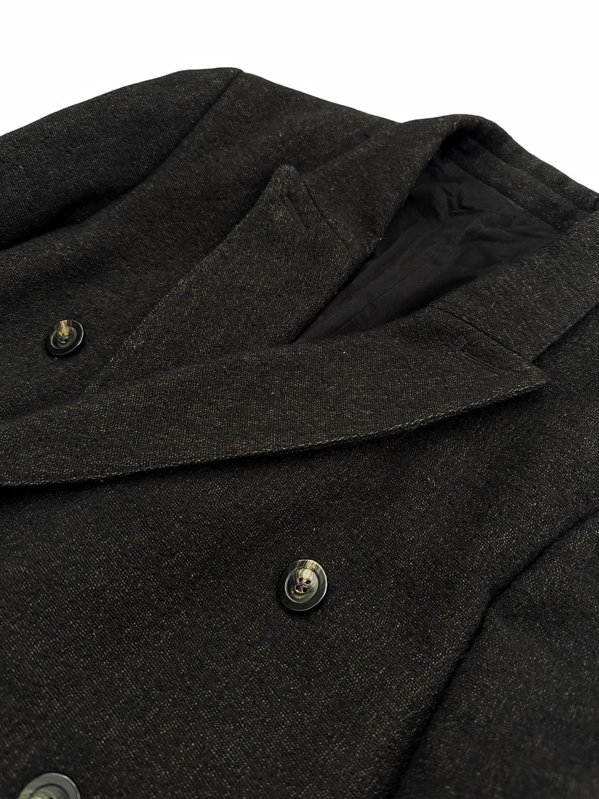 2018 Sisyphus Brown/Black Woven Double Breasted Coat