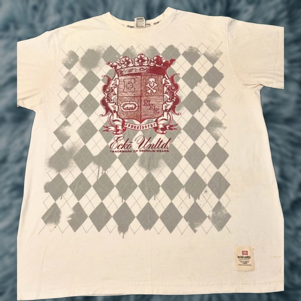 Ecko Unltd. VINTAGE Ecko Unltd Crest Logo Shirt Mens XL White Hip Hop 90s Y2K Punk Grunge 2000s Shirt Mens XL Size US XL / EU 56 / 4 - 1 Thumbnail
