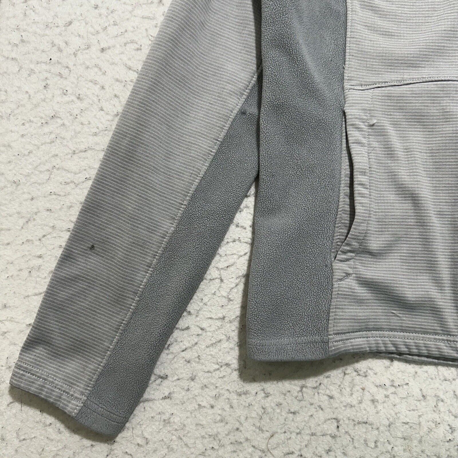 The North Face The North Face Medium Hoodie Fleece Gray Striped Sweatshirt Size M / US 6-8 / IT 42-44 - 10 Thumbnail