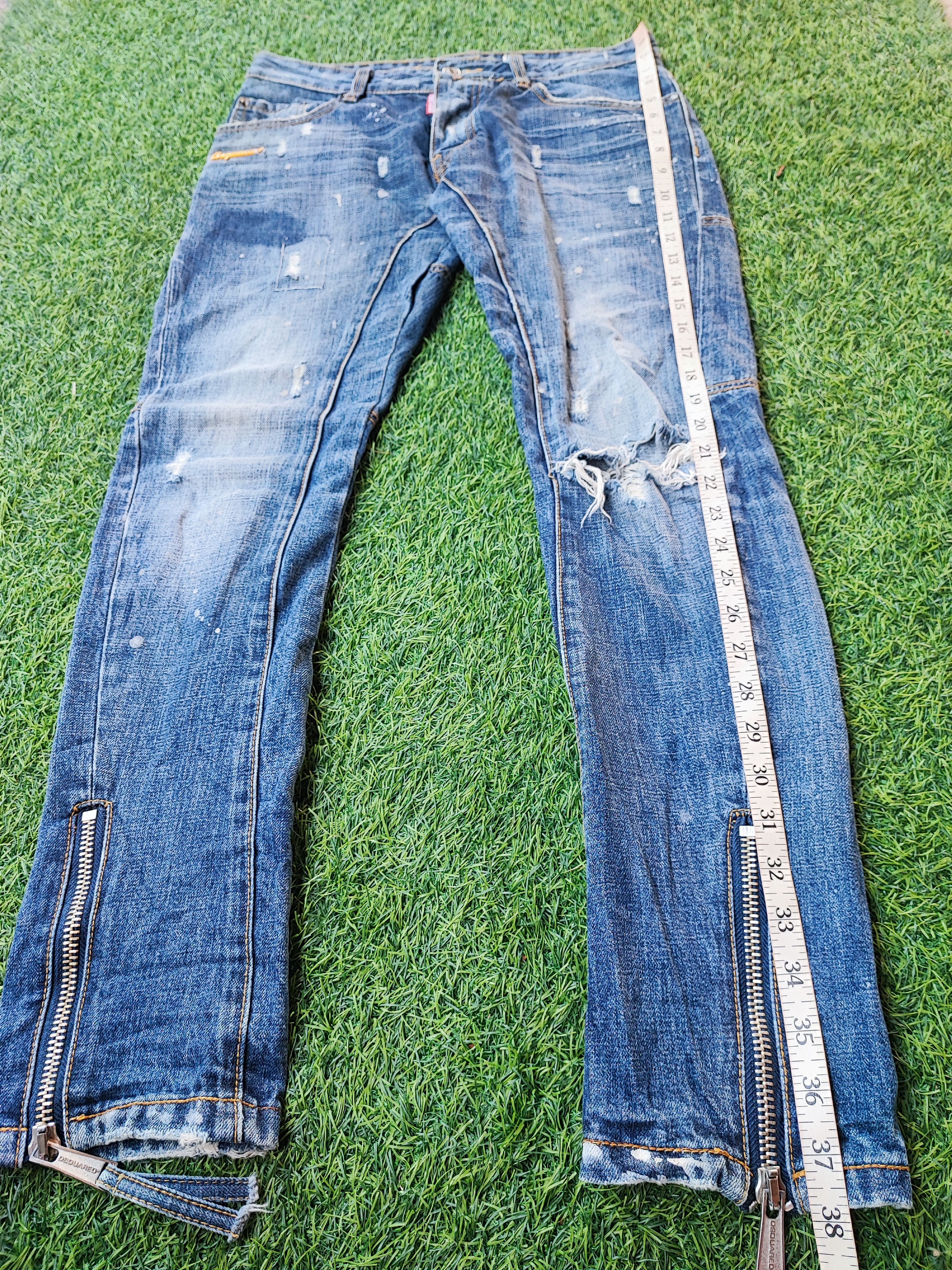 Dsquared2 Dsquared2 Thrashed Distressed Jeans ERD Grunge Chrome Size US 31 - 3 Thumbnail