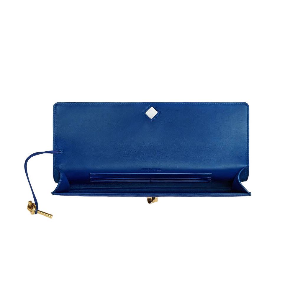 Bottega Veneta Bottega Veneta Andiamo $3500 Blue Royal Suede Clutch New & A Size ONE SIZE - 4 Thumbnail