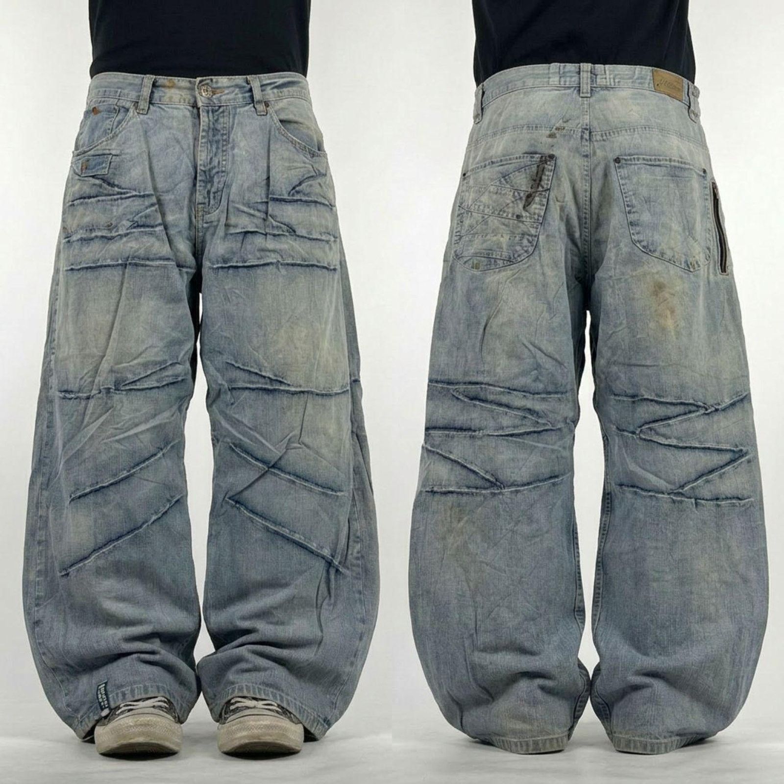 メンズ 90s dead stock archive wide denim pants