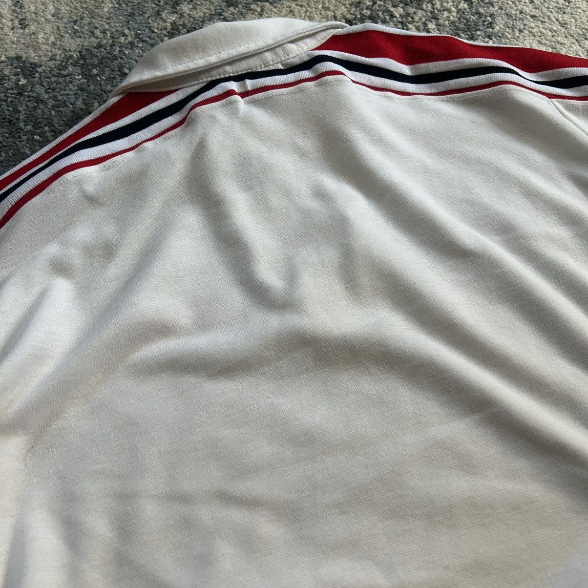Vintage 70s UNiVERSiTY iSSUE NEBRASKA KNiT POLO COLLAR SHiRT UNL UNO Size US L / EU 52-54 / 3 - 14 Thumbnail