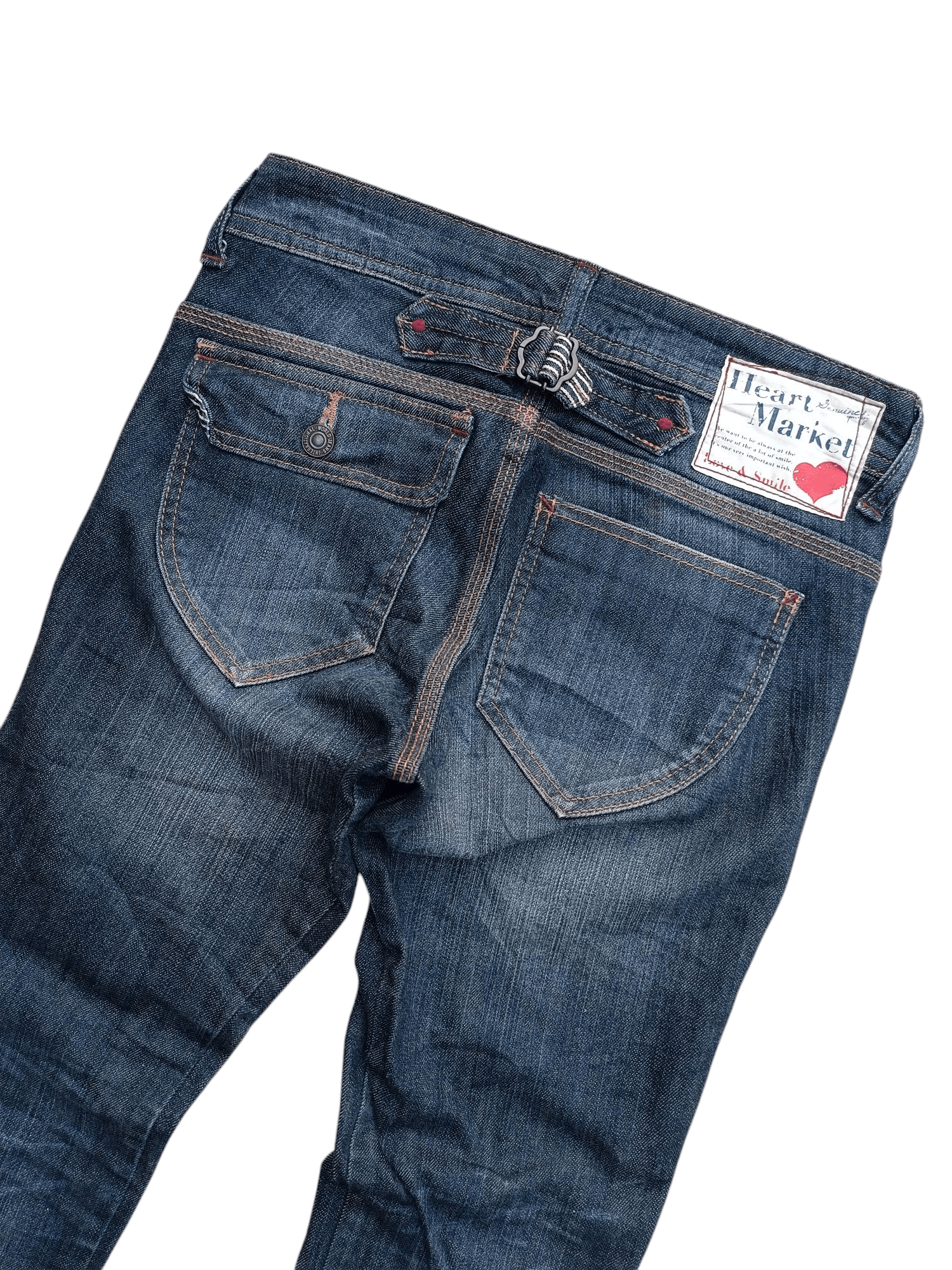 Japanese Brand Japanese 🇯🇵 Heart Market Slim Fit With Buckle Jeans E232 Size US 27 - 5 Thumbnail