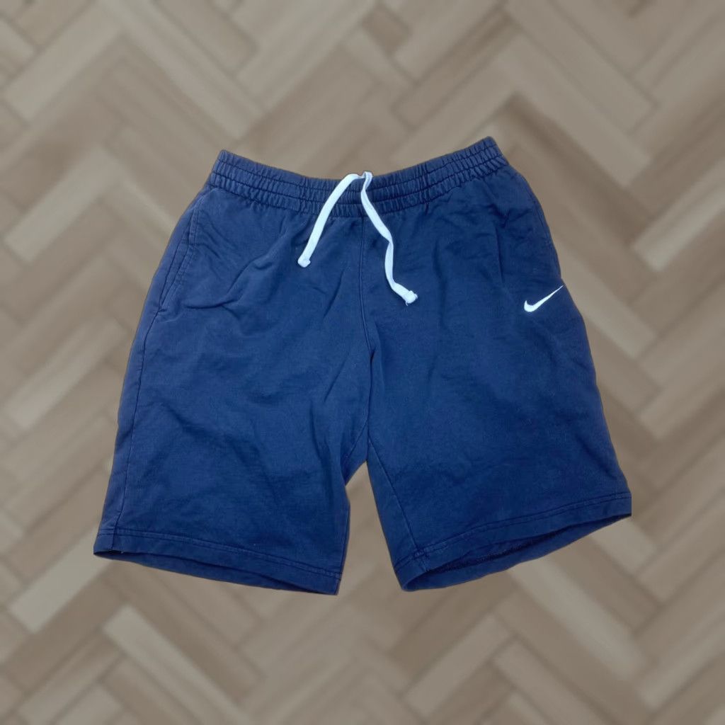 Nike Nike Sweat Shorts M Black Casual Drawstring Pockets Mens Size US 31 - 1 Thumbnail
