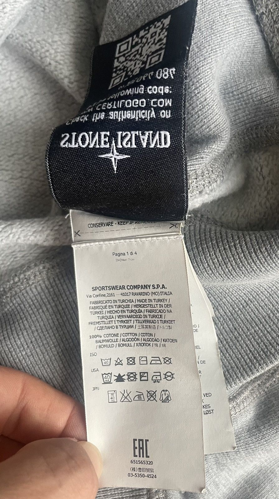 Stone Island Stone Island Sweatshirt XL – Grey – Authentic Size US XL / EU 56 / 4 - 6 Thumbnail