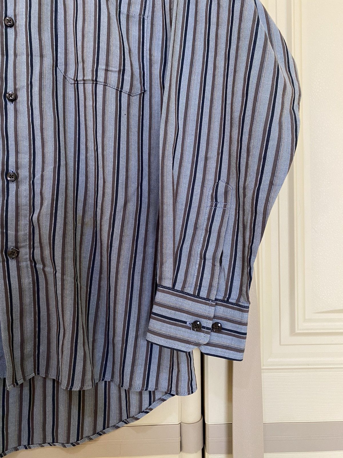 Balenciaga Vintage balenciaga BB double stripes button up shirt Size US L / EU 52-54 / 3 - 3 Thumbnail