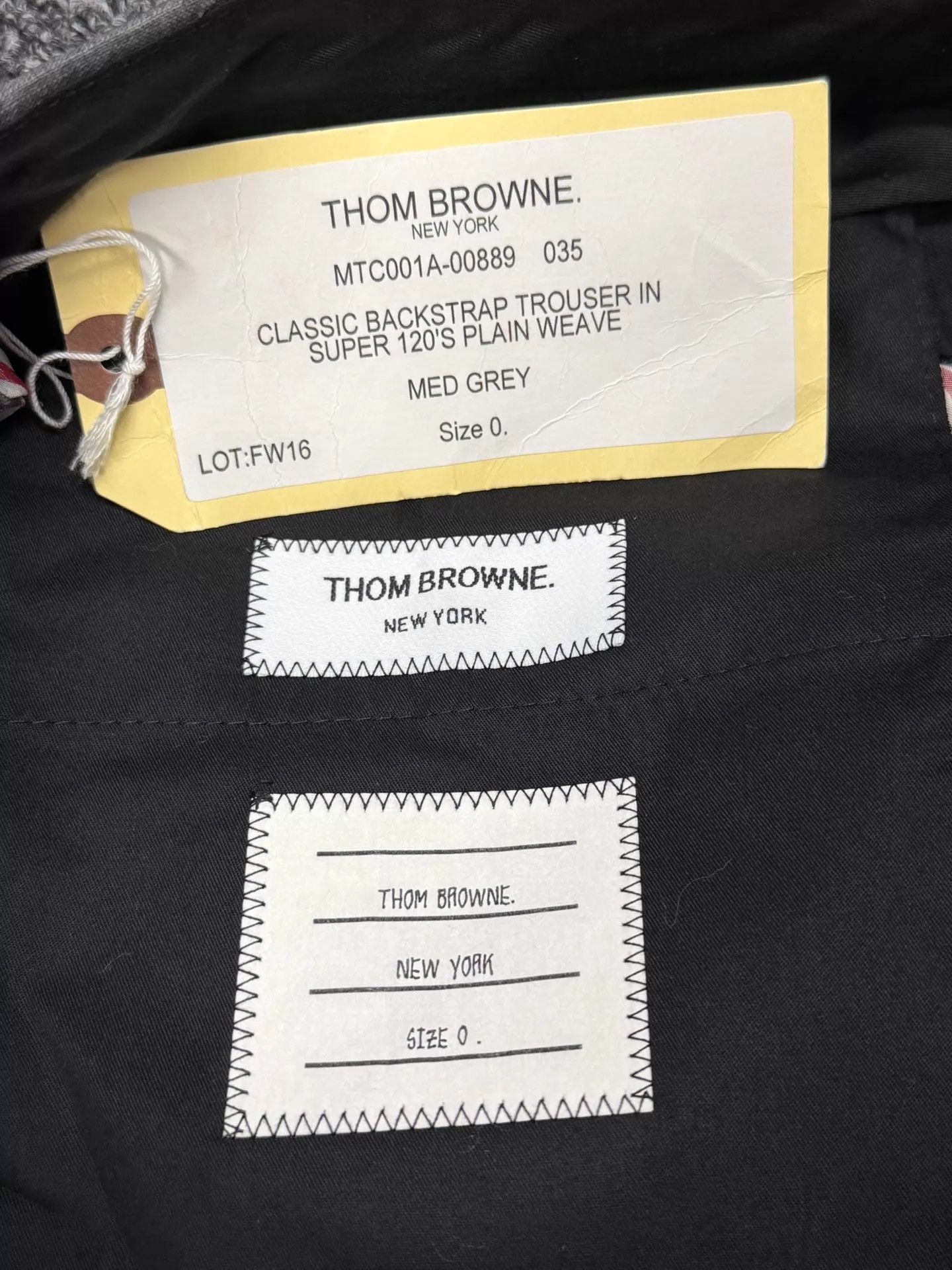 Thom Browne Thom Browne High-Waisted Mid-Gray Men's Trousers Size US 28 / EU 44 - 4 Thumbnail