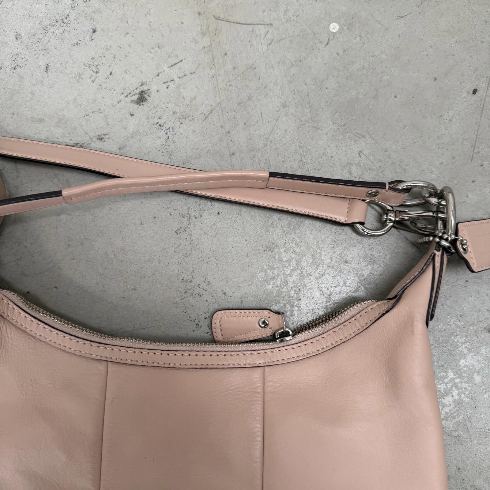 Coach Coach 2Way Hobo Woven Leather Shoulder Bag Pink Size ONE SIZE - 6 Thumbnail