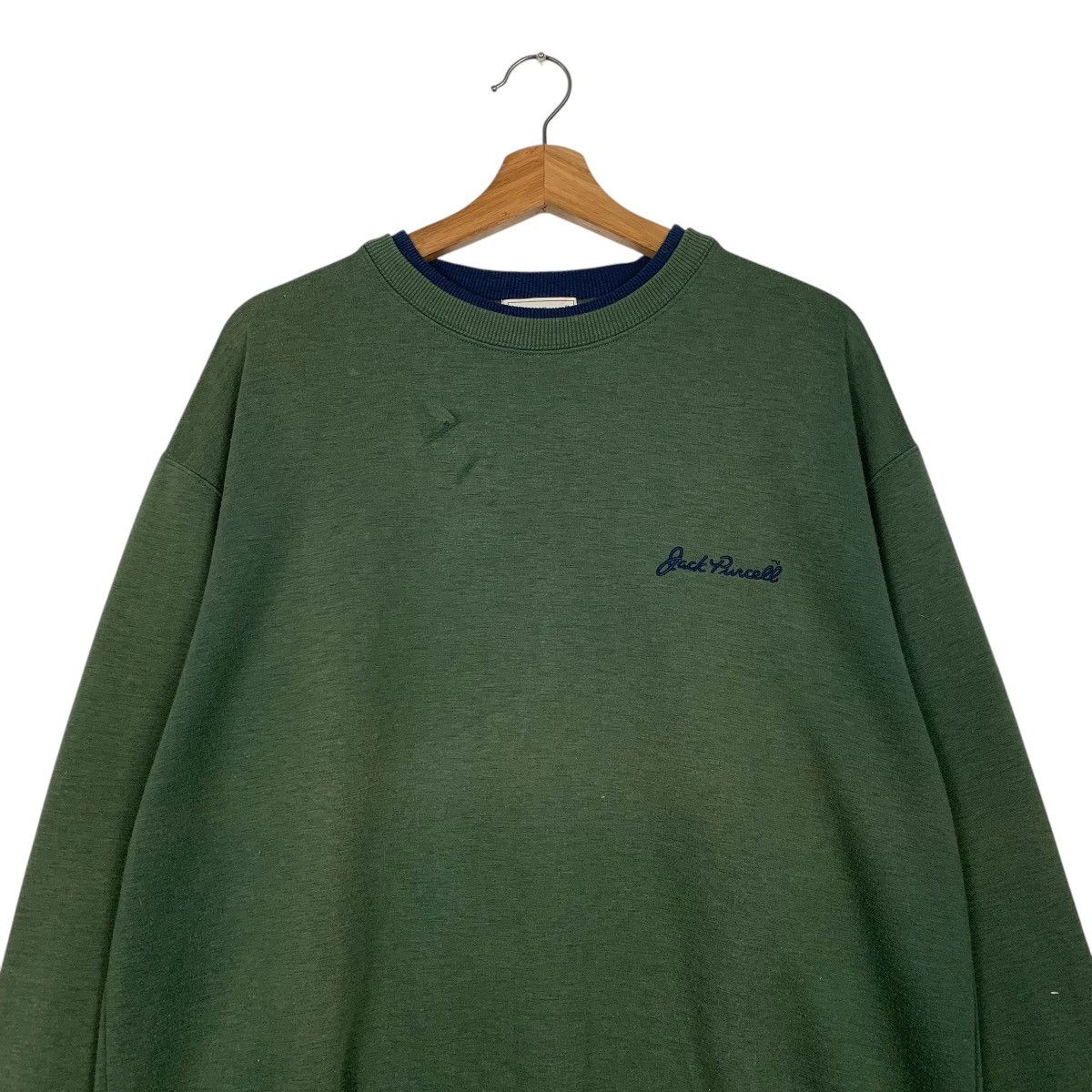 Converse Vintage Converse Jack Purcell Plain Sweatshirt Size US L / EU 52-54 / 3 - 2 Thumbnail