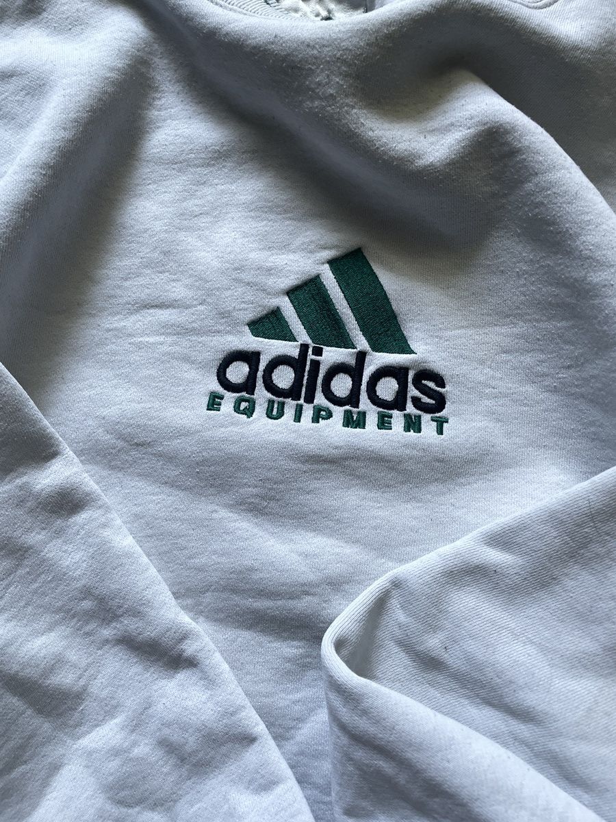 Adidas Vintage Adidas Equipment Sweatshirt Big Logo White Size US XL / EU 56 / 4 - 9 Thumbnail