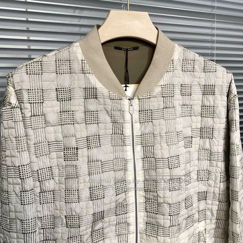 Hermes Hermes Bubble grid pattern, nylon blend, ribbed collar, re Size US L / EU 52-54 / 3 - 8 Thumbnail