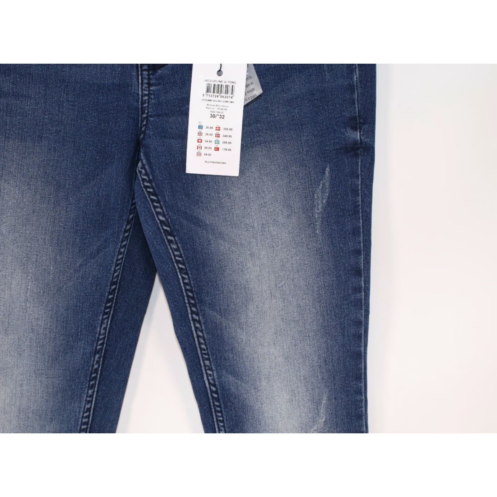 Denime Jacqueline dE Young Joy Skinny Denim Jeans Womens 30 Medium Blue Distressed 30X32 Jeans Women 90s College Preppy Vintage No N/A Size 30" / US 8 / IT 44 - 3 Thumbnail