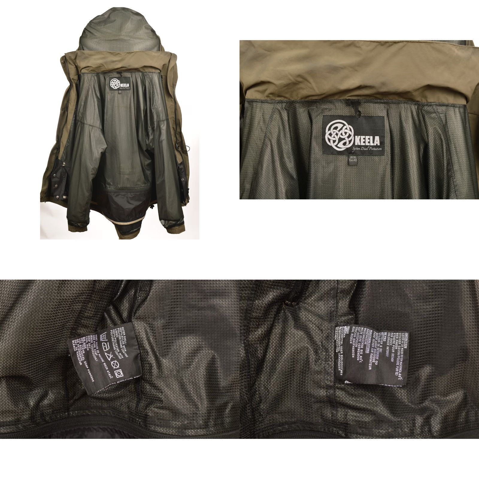 Vintage Keela Dual Protection System Womens Khaki Green Outdoor Hiking Jacket Size S / US 4 / IT 40 - 8 Thumbnail