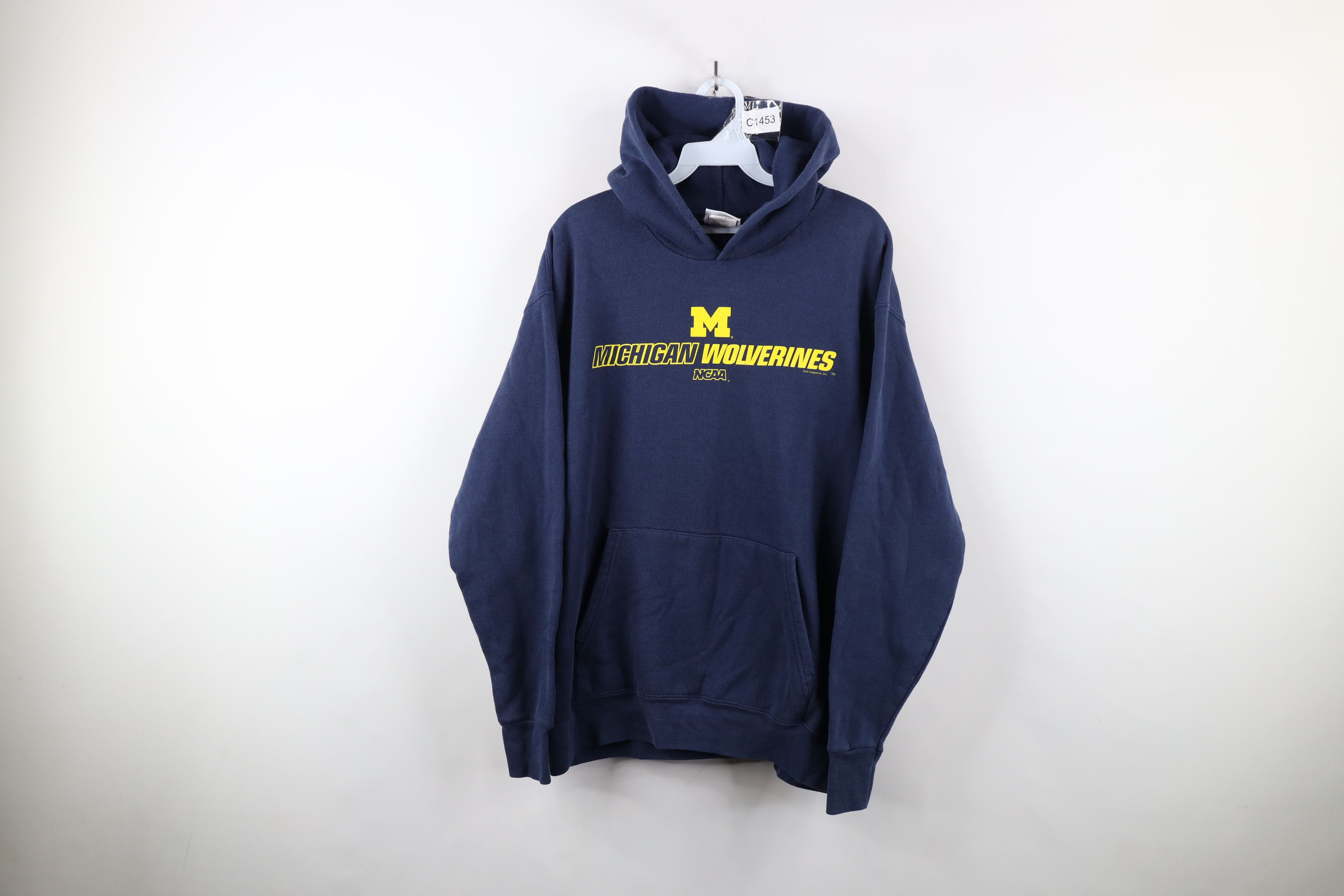 Vintage Vintage Spell Out University of Michigan Hoodie Sweatshirt Size US M / EU 48-50 / 2 - 1 Thumbnail