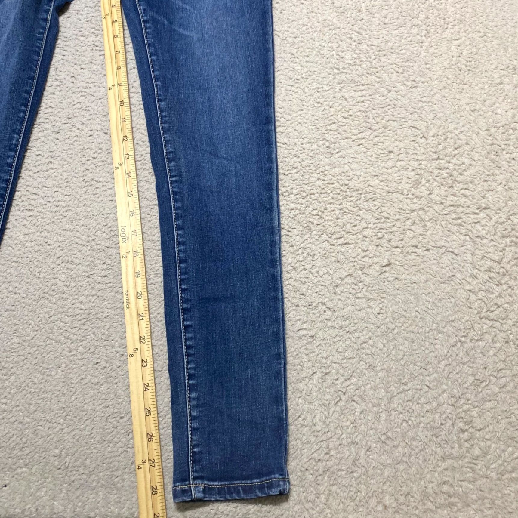 Vintage VINTAGE Kancan Jeans Womens Denim Mid Rise Dark Wash Skinny Leg 26 Blue Womens Jeans Size 42" / US 20 - 3 Thumbnail