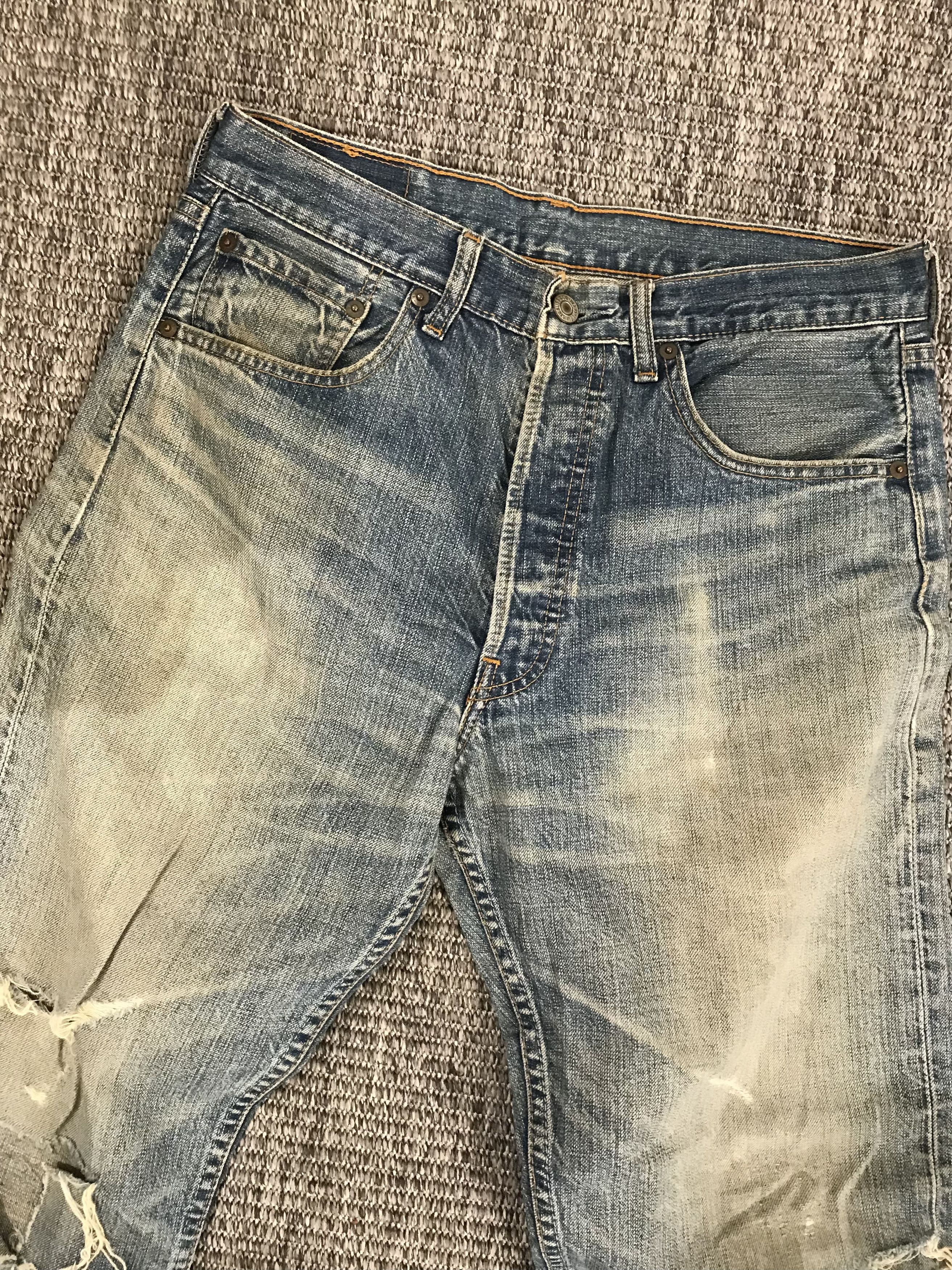 Levi's LEVIS 501 JAPAN DISTRESSED THRASHED RIPPED DENIM JEANS Size US 32 / EU 48 - 3 Thumbnail