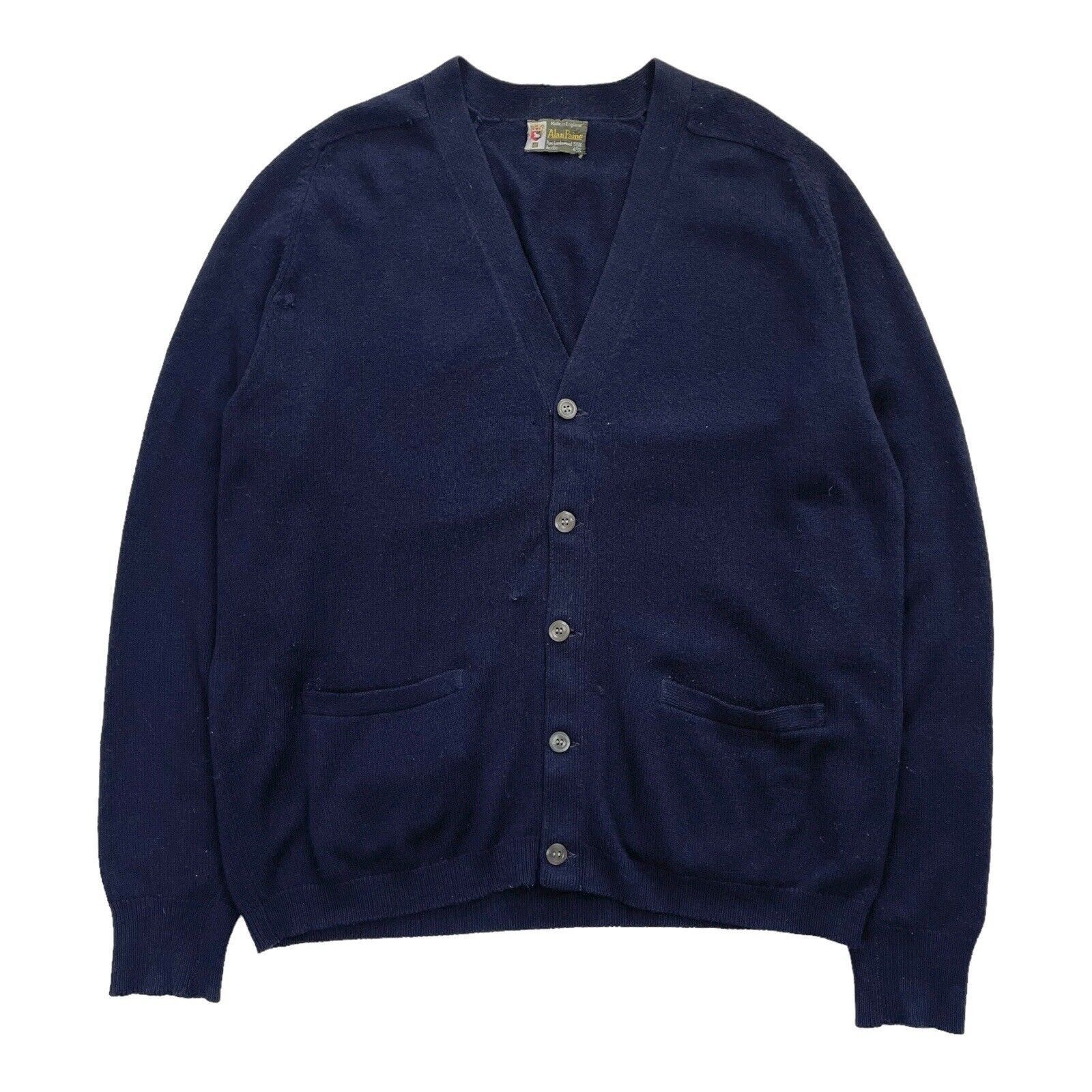 Alan Paine ALAN PAINE CARDIGAN NAVY BLUE LUXURY LAMBSWOOL ENGLAND 42 Size US XS / EU 42 / 0 - 1 Thumbnail