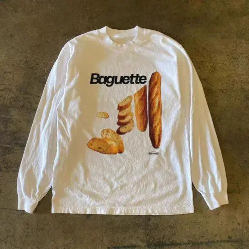 Japanese Brand × Vintage White casual retro bread pattern oversized long sleeve Size US L / EU 52-54 / 3 - 3 Thumbnail