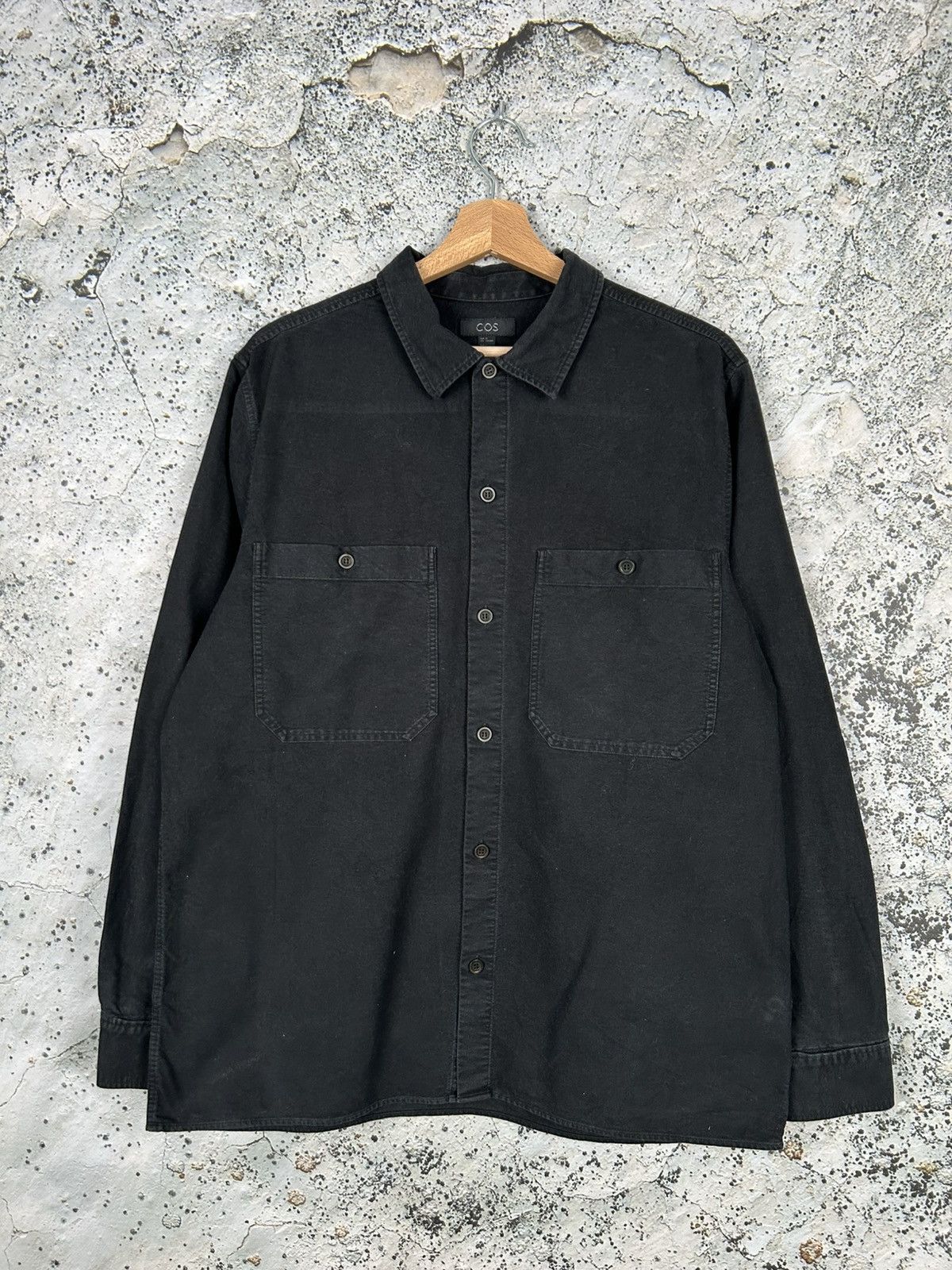 Cos COS Black Shirt Avantgarde Grunge Streetwear Designer Size US M / EU 48-50 / 2 - 1 Thumbnail