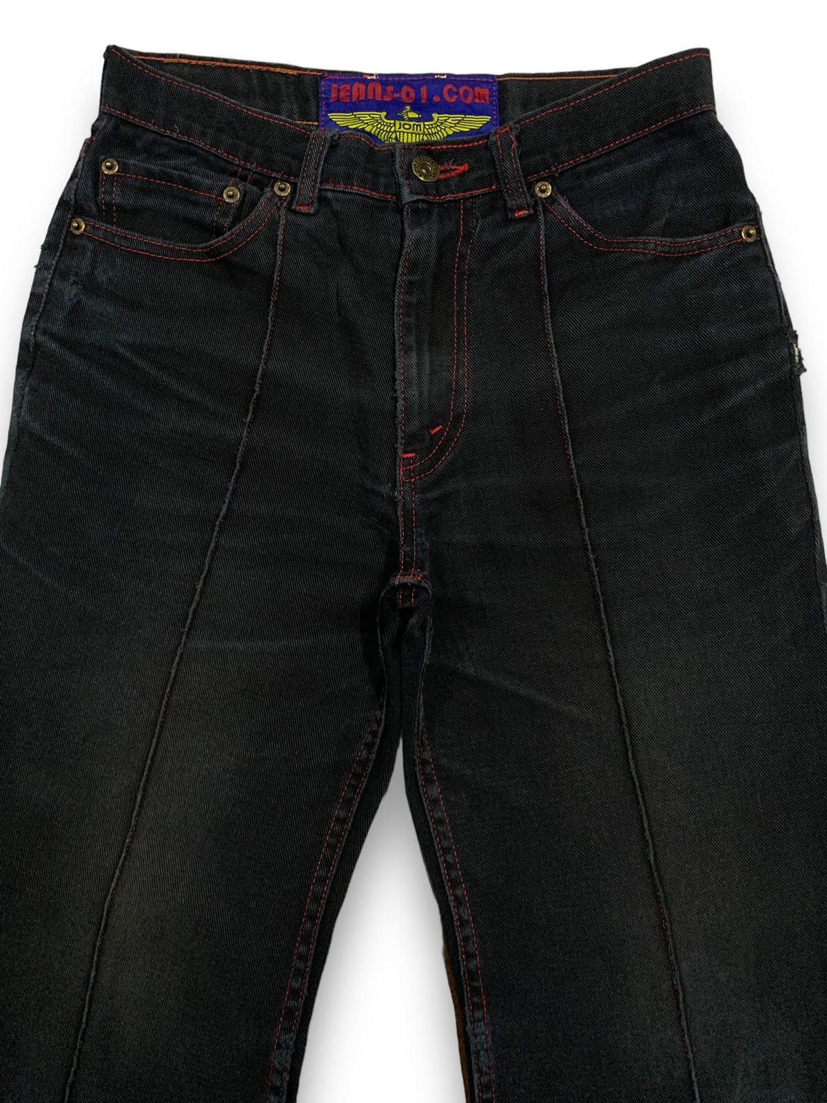 Hysteric Glamour Vintage Jom Jean-0I Black Baggy Wide Leg Flare Jeans Size 27" / US 4 / IT 40 - 3 Thumbnail