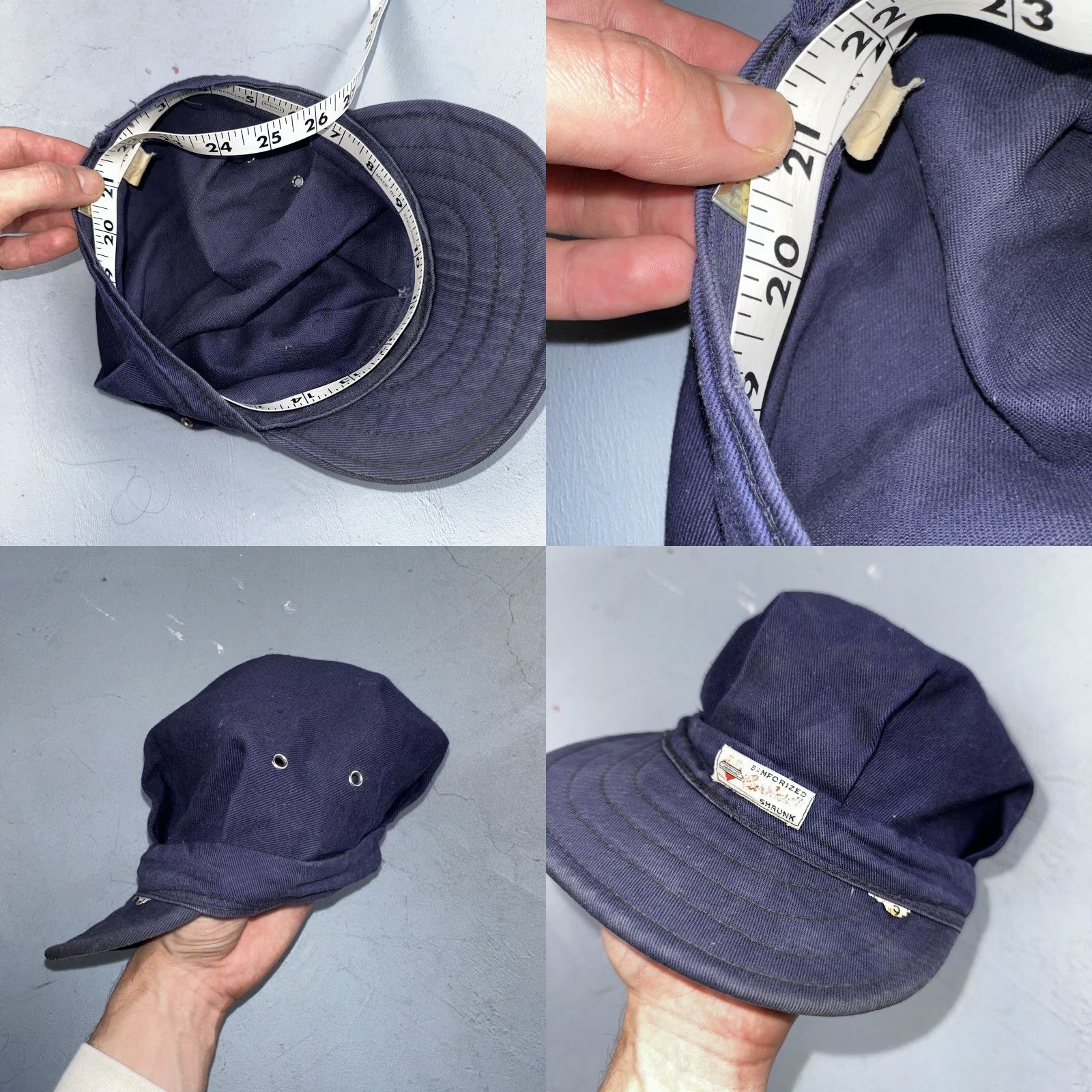 Carhartt VINTAGE Carhartt Cap Hat Denim 1950s 60s Union Workwear Conductor Heart Logo Blue Adult One Size 6 3/4 Mens Womens Girls Boys Size ONE SIZE - 11 Thumbnail