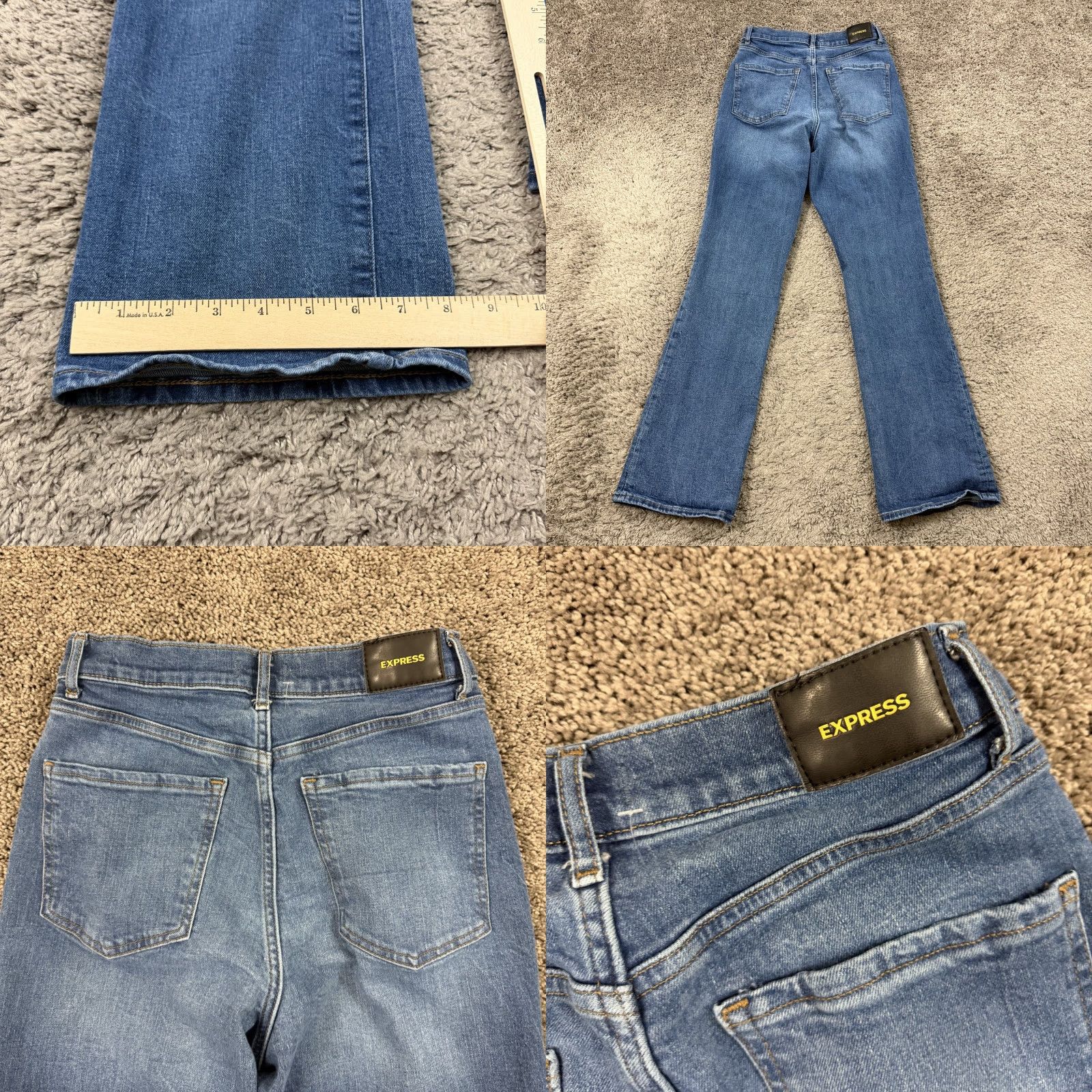 Express Express Jeans Womens 6 Boot Cut High Rise Medium Wash Stretch Denim 90s 25x30 Blue Cotton Blend Logo Jeans Womens 90s Size 28" / US 6 / IT 42 - 8 Thumbnail