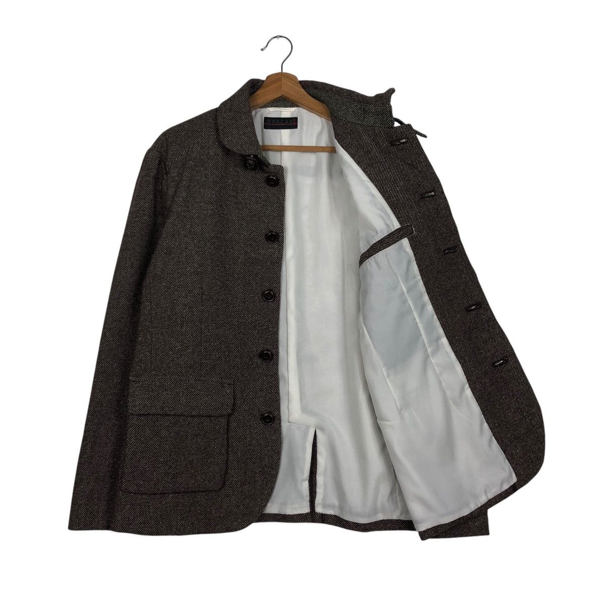 Japanese Brand 📌Vintage Chore Wool Herringbone Jacket Morgan Homme Kapital Size US M / EU 48-50 / 2 - 12 Thumbnail