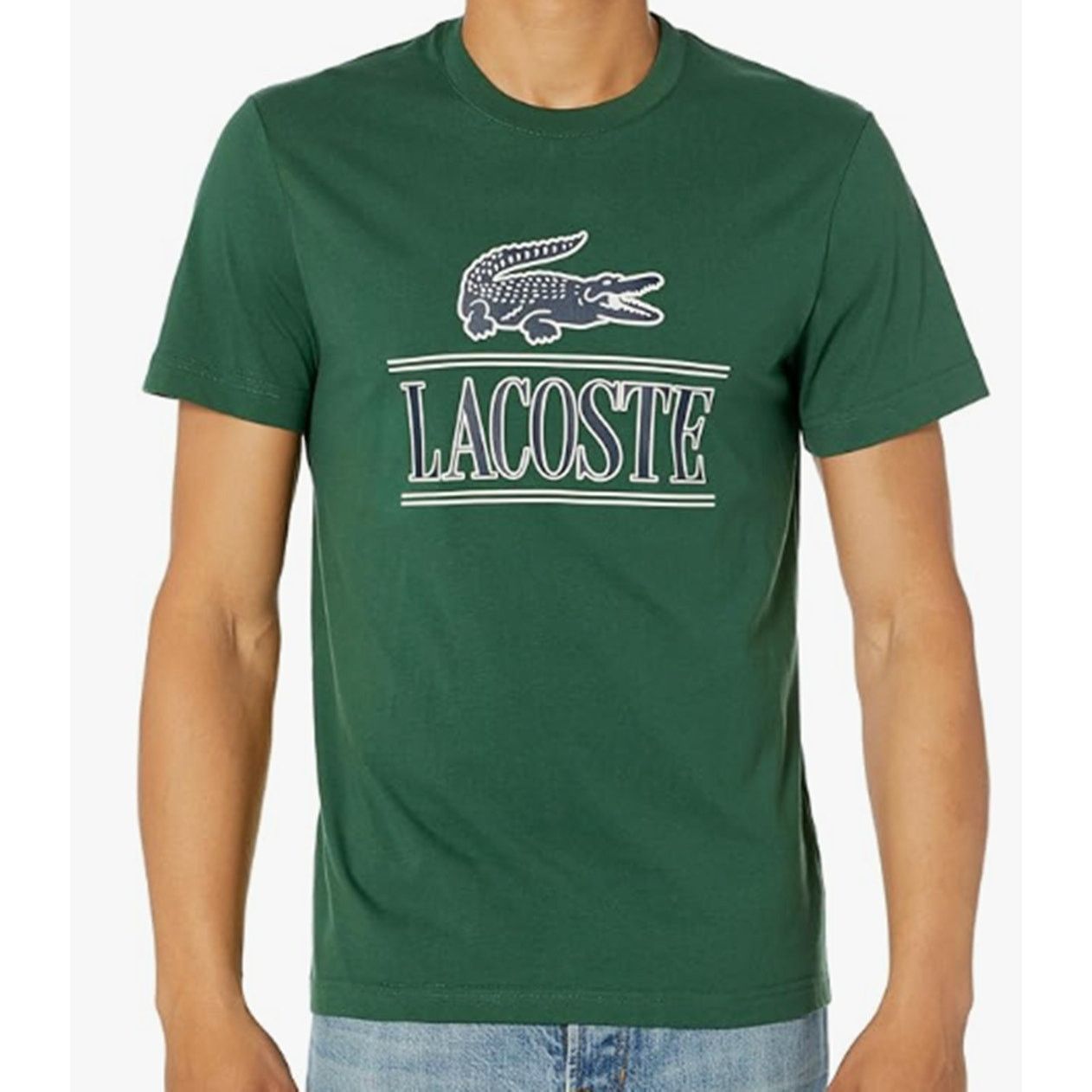 Lacoste Lacoste Men's Short Sleeve Crew Neck Croc Graphic T-Shirt M Size US M / EU 48-50 / 2 - 1 Thumbnail