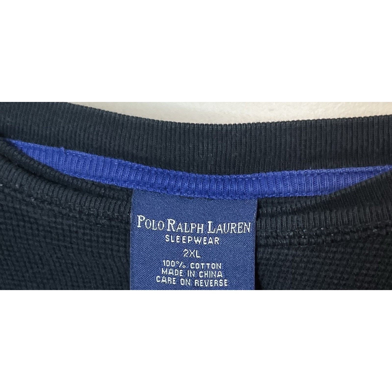Polo Ralph Lauren Polo Ralph Lauren Sleepwear Mens XXL Black Thermal Shirt Size US XXL / EU 58 / 5 - 2 Thumbnail