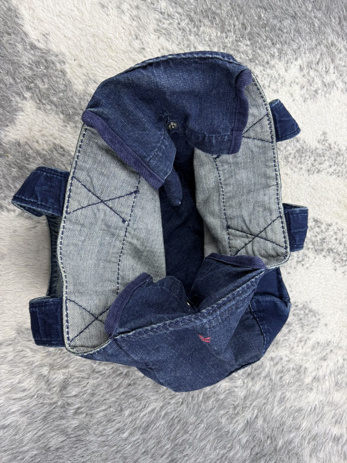 45rpm × Indigo × Japanese Brand 🔥RARE🔥 R by 45rpm Boro Indigo Denim Totebag Size ONE SIZE - 14 Thumbnail