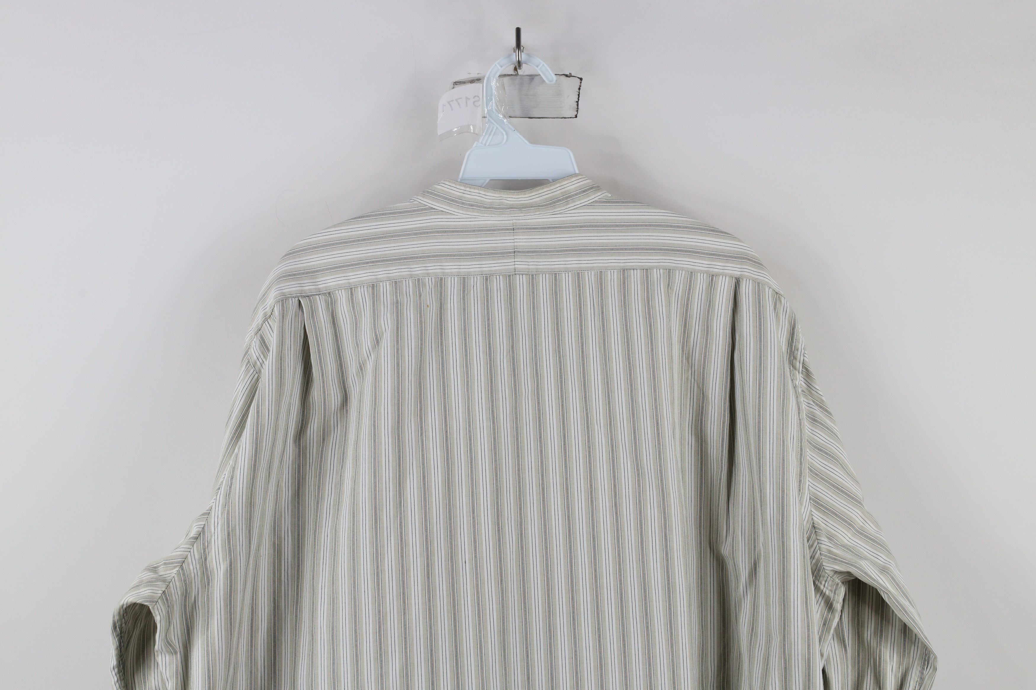 Lands' End × Vintage Vintage 90s Lands End Band Collar Button Shirt Cotton Size US L / EU 52-54 / 3 - 13 Thumbnail