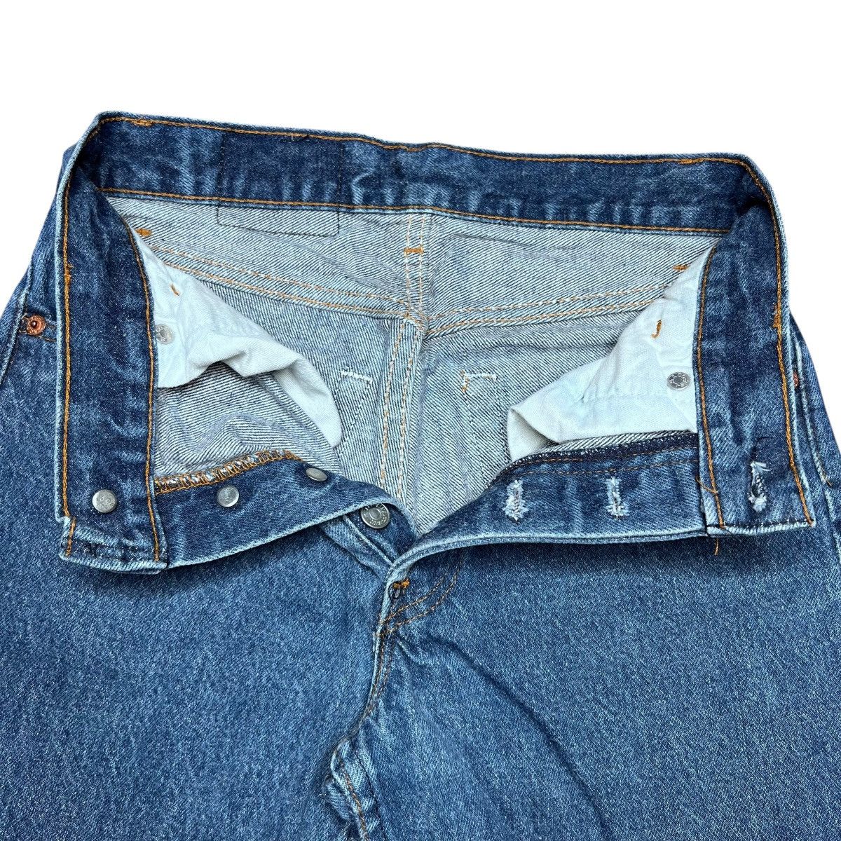 Levi's Vtg 1980s Levi’s 701 Button Fly Student USA Blue Denim Pants Size 25" / US 0 / IT 36 - 4 Thumbnail