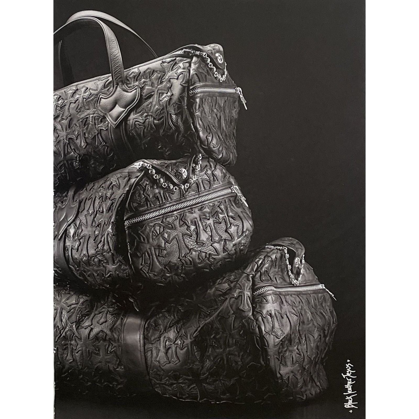 Chrome Hearts × Vintage Chrome Hearts duffle bags photo Poster framed 9x11 Size ONE SIZE - 2 Thumbnail