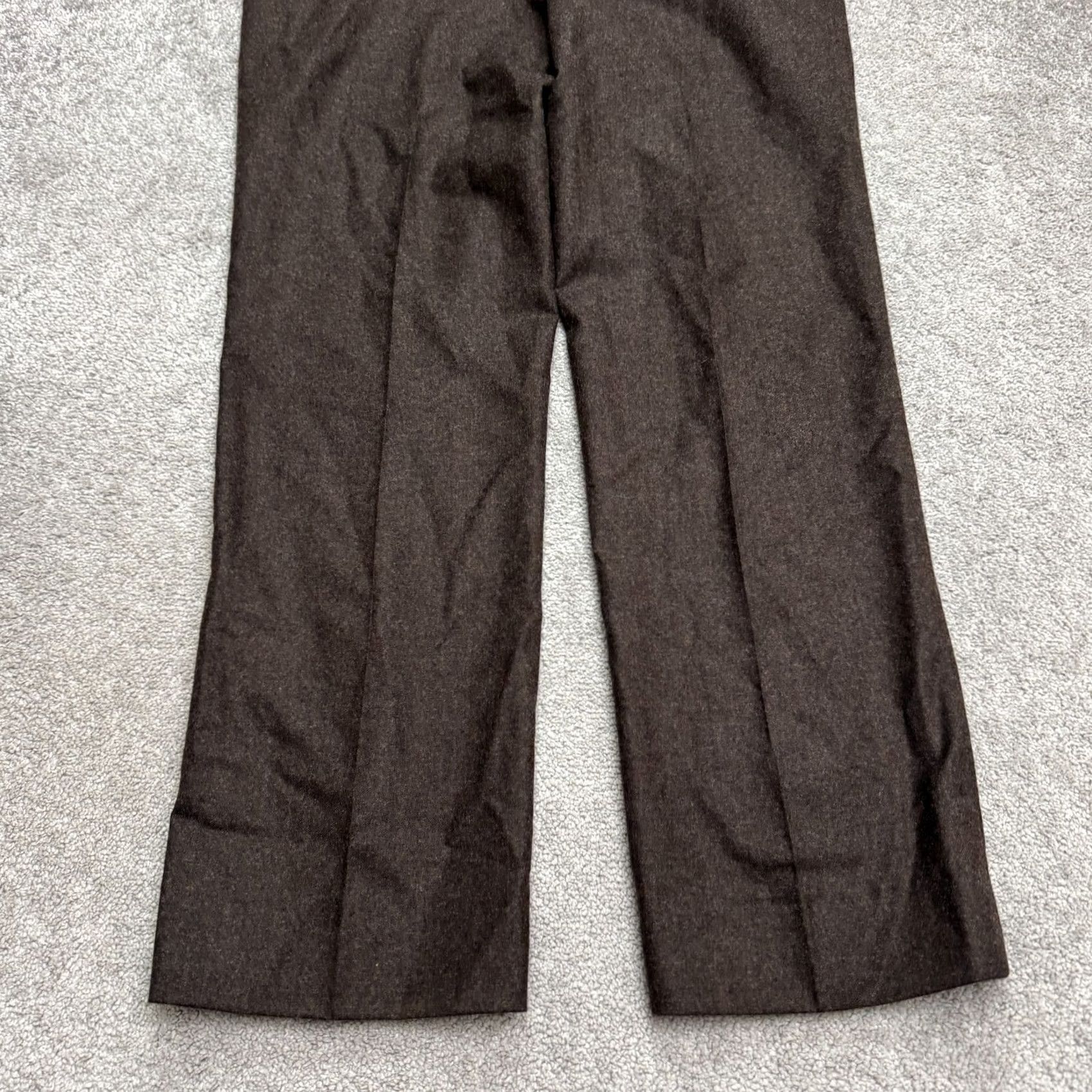 Pendleton VINTAGE Pendleton Brown Wool Dress Pants Mens 36x31 Straight Front 90s Preppy Designer Workwear Dress Pants Mens Size US 36 / EU 52 - 4 Thumbnail