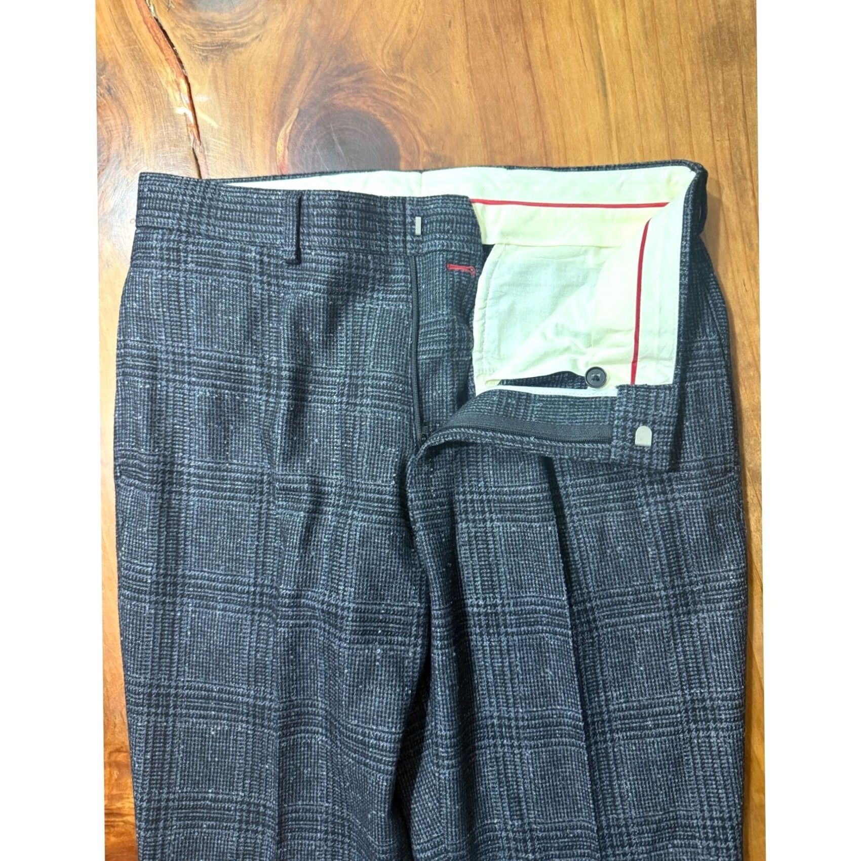 Brooks Brothers Brooks Brothers Red Fleece Dress Pants Men 32 Regular Inseam 30 Gray Wool Plaid Straight ZZ1 Size US 32 / EU 48 - 3 Thumbnail
