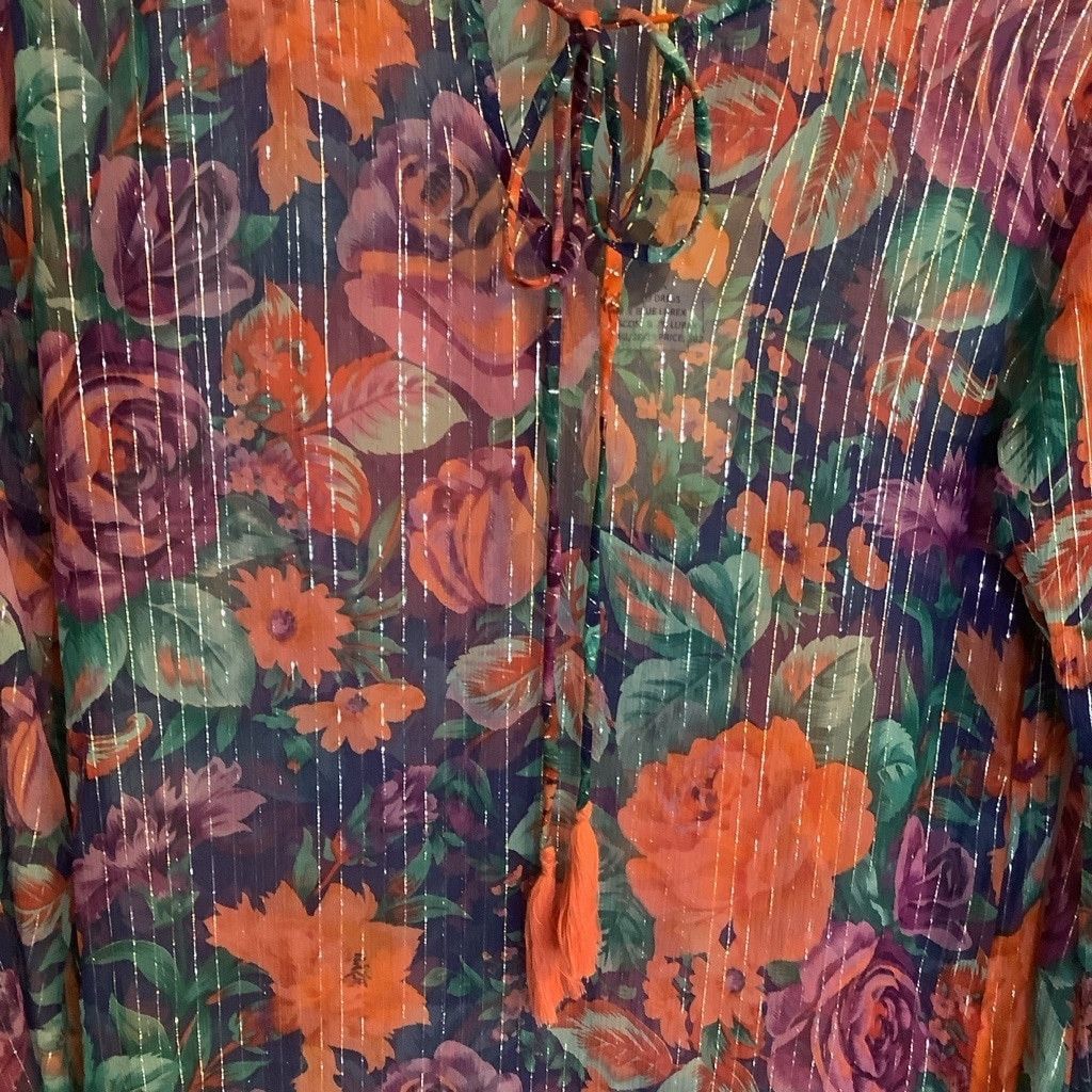 Anthropologie Women's Aratta Floral Dress M Blue purple Orange Size M / US 6-8 / IT 42-44 - 16 Thumbnail