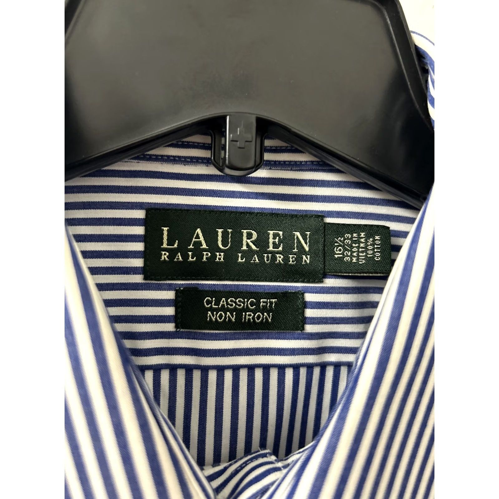 Ralph Lauren Lauren Ralph Lauren Shirt Men 16.5 Blue White Striped Classic Fit Non Iron L/S Size US XL / EU 56 / 4 - 6 Thumbnail