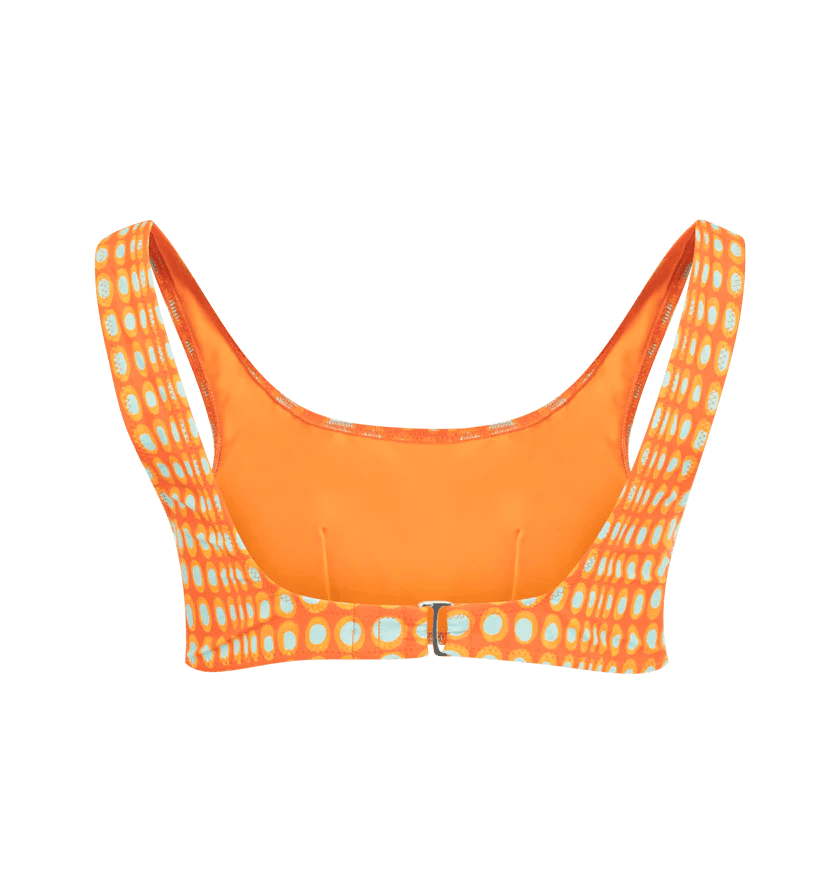 Christopher John Rogers o1h1sh11225 Wiggle Dot Bikini Top in Orange Size M / US 6-8 / IT 42-44 - 2 Thumbnail