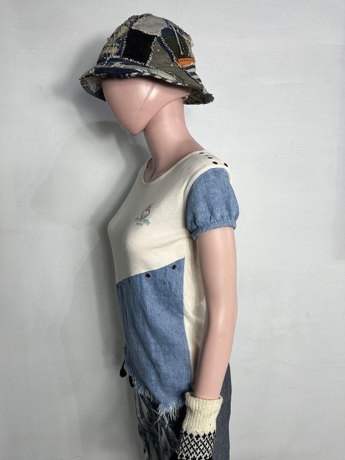 Levi's × Levi's Vintage Clothing × Vintage Vintage Levi’s Sample Hybrid Tshirt Denim and Cotton Size S / US 4 / IT 40 - 14 Thumbnail