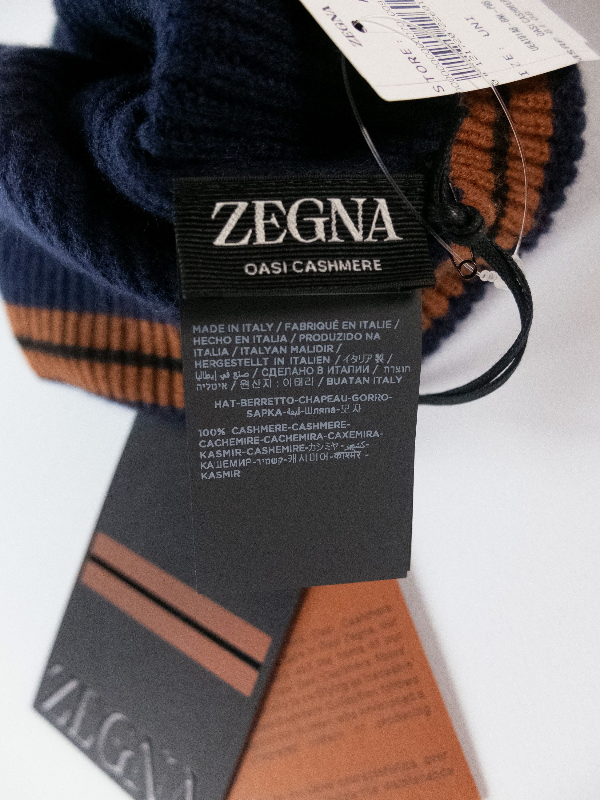 Ermenegildo Zegna ZEGNA navy blue Oasi cashmere beanie hat One Size Size ONE SIZE - 6 Thumbnail