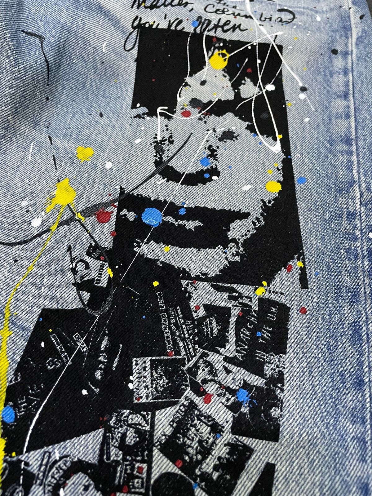 Hysteric Glamour × Levi's × Seditionaries Vintage Levis 501 Riot Poems Paint Splatter Jeans Size US 34 / EU 50 - 10 Thumbnail